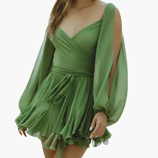 Airy summer mini dress - elegant style for women to wear