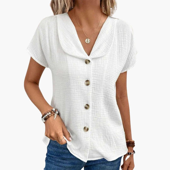 Knit Shirt for Women - Ribbed Lightweight Top for Everyday Wear