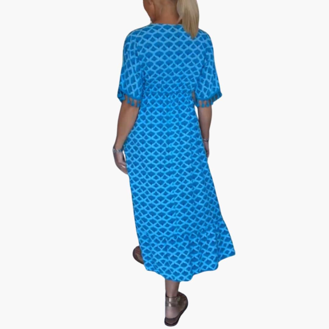 Floral Print Casual Midi Dress - Lightweight for Women