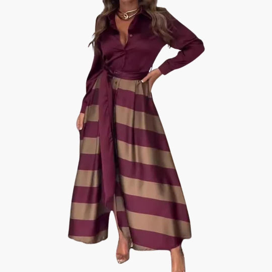 Elegant Satin Maxi Dress - Formal Evening Gown for Women
