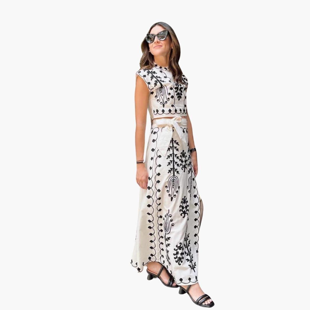 Boho Floral Midi Dress - Lightweight Summer Dress for Women - IsabellaMae