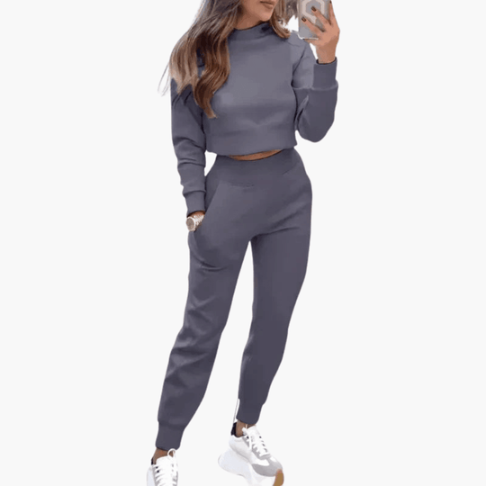 Knit Lounge Set – Women's Cozy Two-Piece Loungewear Outfit