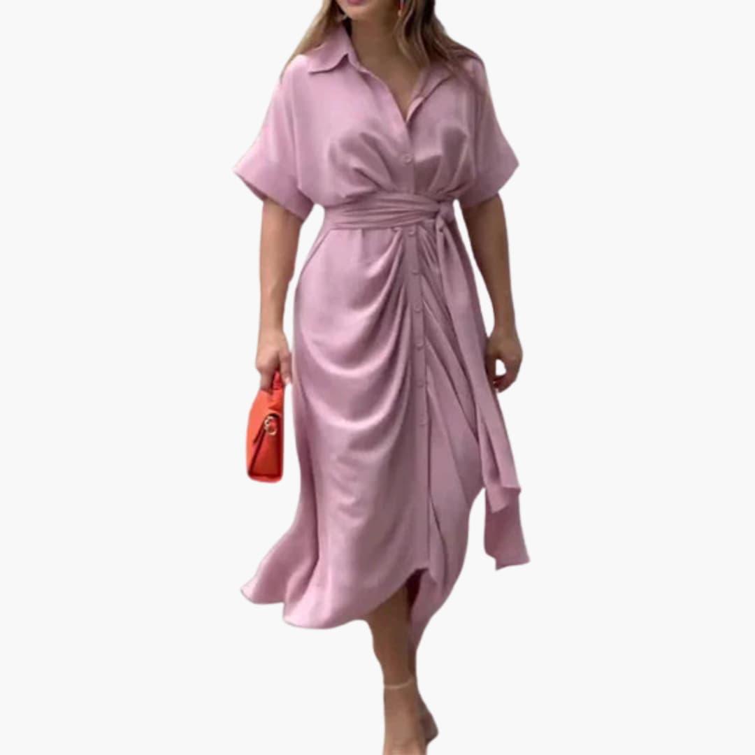 Patterned Midi Dress - Lightweight & Versatile for Women