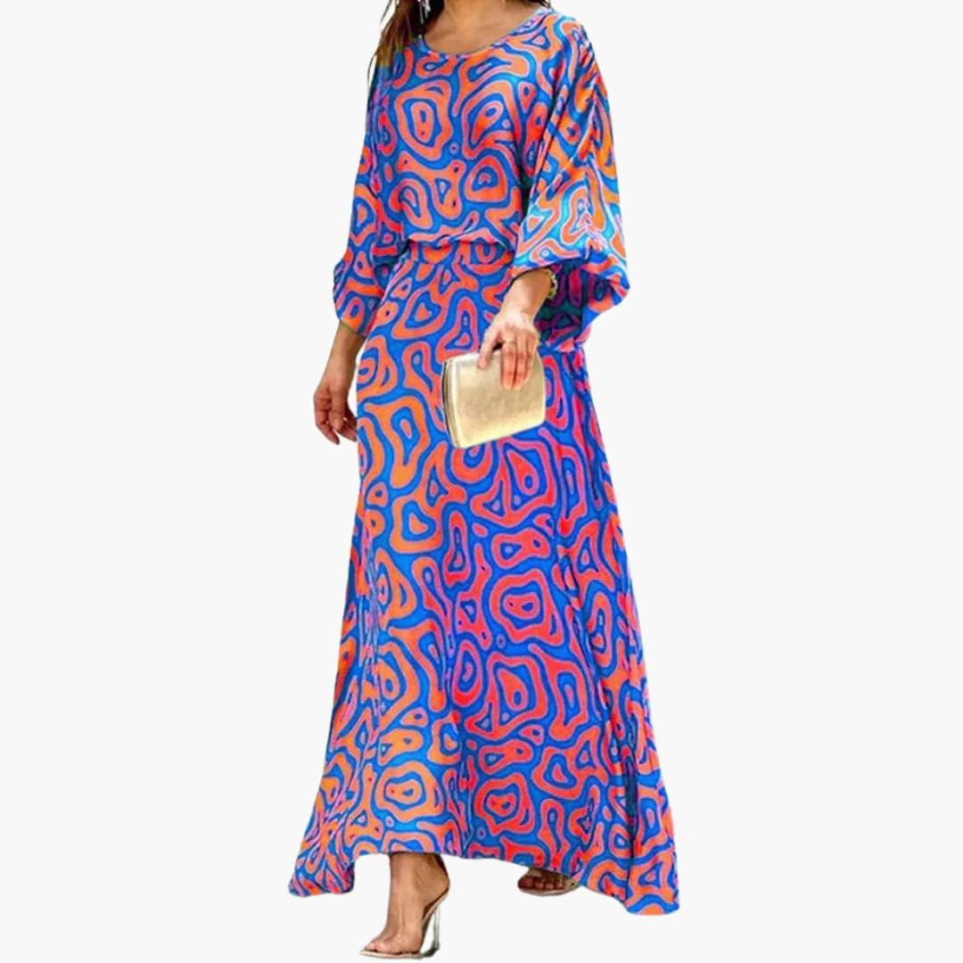 Off Shoulder Smocked Maxi Dress - Flowing Style for Women