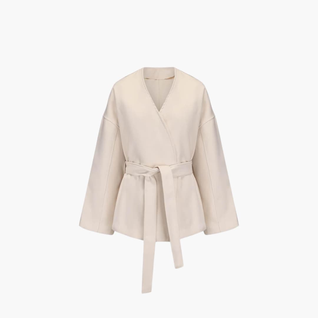 Belted Kimono Jacket – Women's Long Sleeve Wrap Coat - IsabellaMae