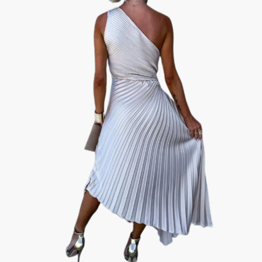 One Shoulder Asymmetrical Cocktail Dress - Elegant for Women