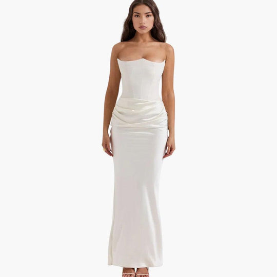 Elegant V-Neck Maxi Dress - Sleeveless Formal for Women