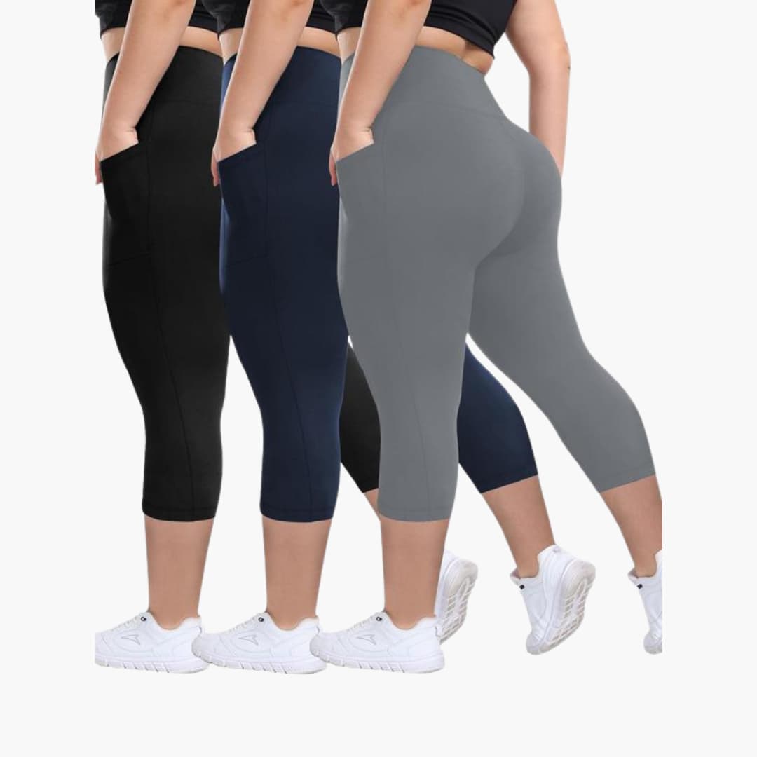 Ladies capri trousers for women - high waist cropped style