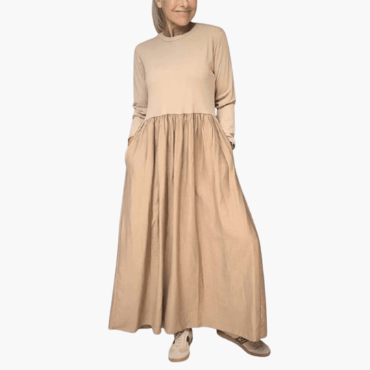 Elegant Long Sleeve Midi Dress - Formal Wear for Women