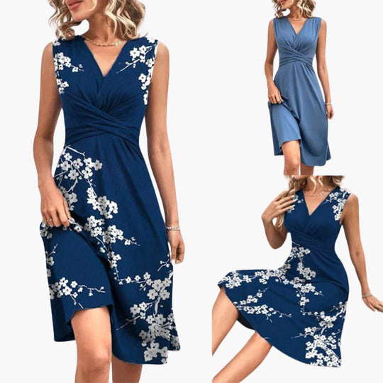Off Shoulder Smocked Midi Dress - Puff Sleeve for Women