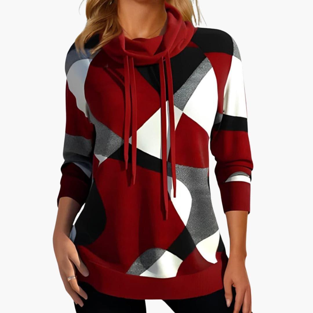 Casual Pullover Hoodie for Women - Trendy Color Block Design - IsabellaMae