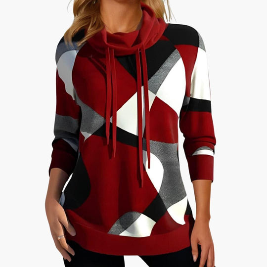 Casual Pullover Hoodie for Women - Trendy Color Block Design - IsabellaMae