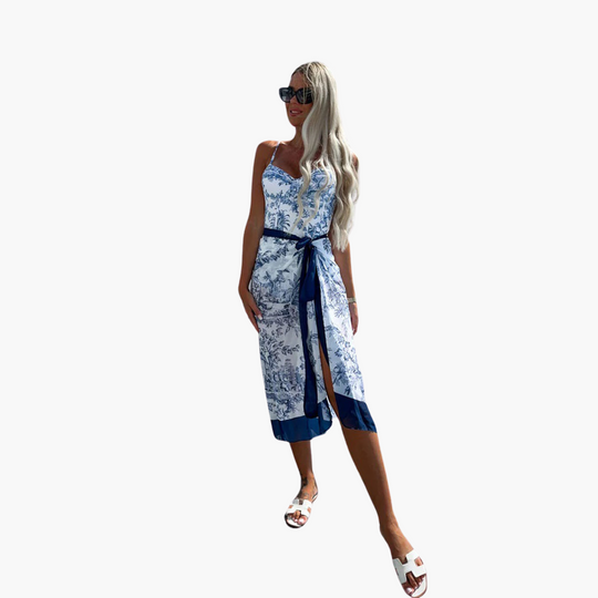Printed Swimsuit Set - for Women with Wired Support and Wrap