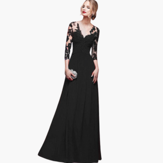 Elegant Maxi Dress - Women's Formal Wedding Guest Attire