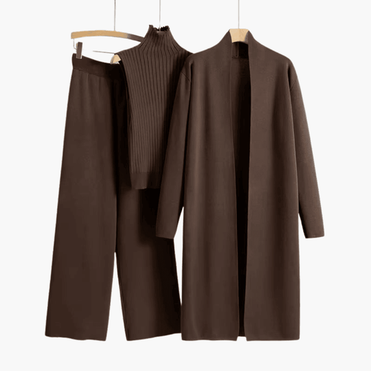 Cozy 3-piece knit set – for women, stylish and comfortable