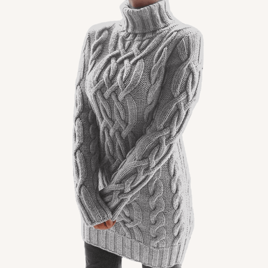 Chunky Knit Turtleneck Sweater – Oversized Winter Comfort
