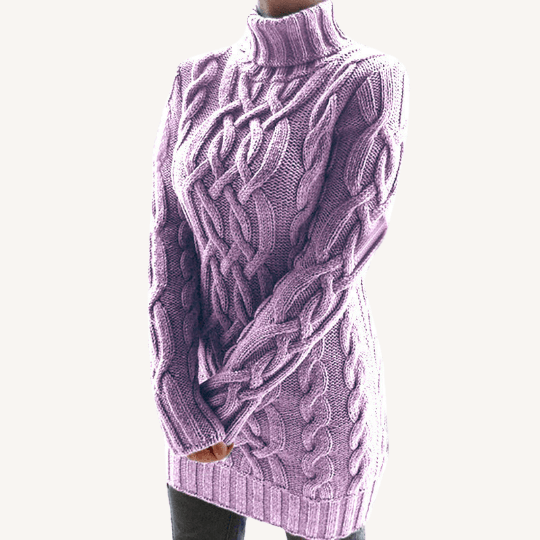 Chunky Knit Turtleneck Sweater – Oversized Winter Comfort