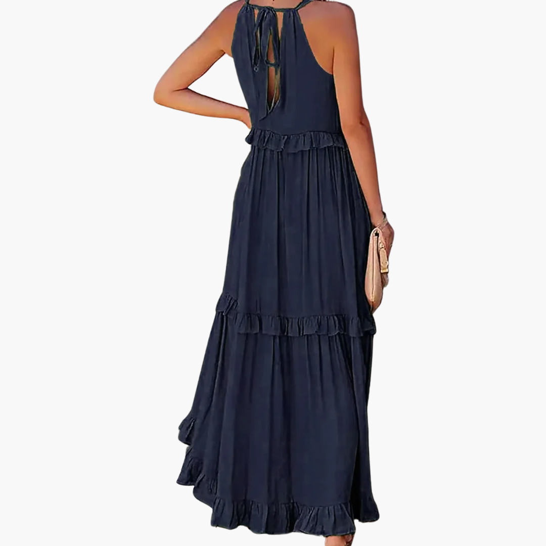 Ruffle Breeze Maxi Dress - Women's Flowy Summer Outfit