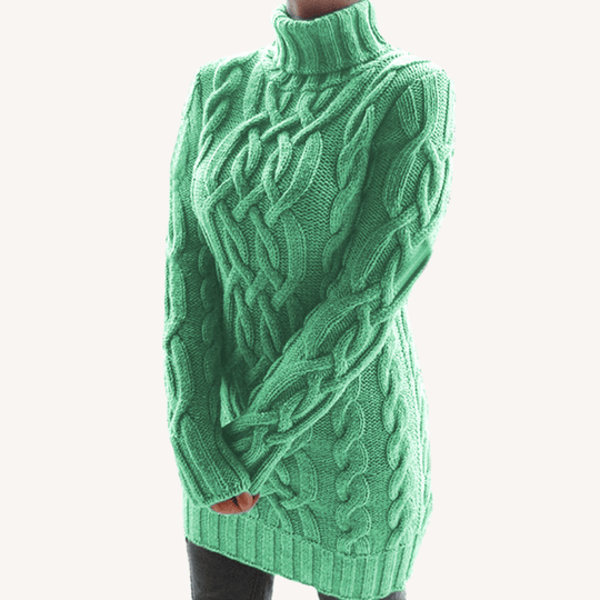 Chunky Knit Turtleneck Sweater – Oversized Winter Comfort