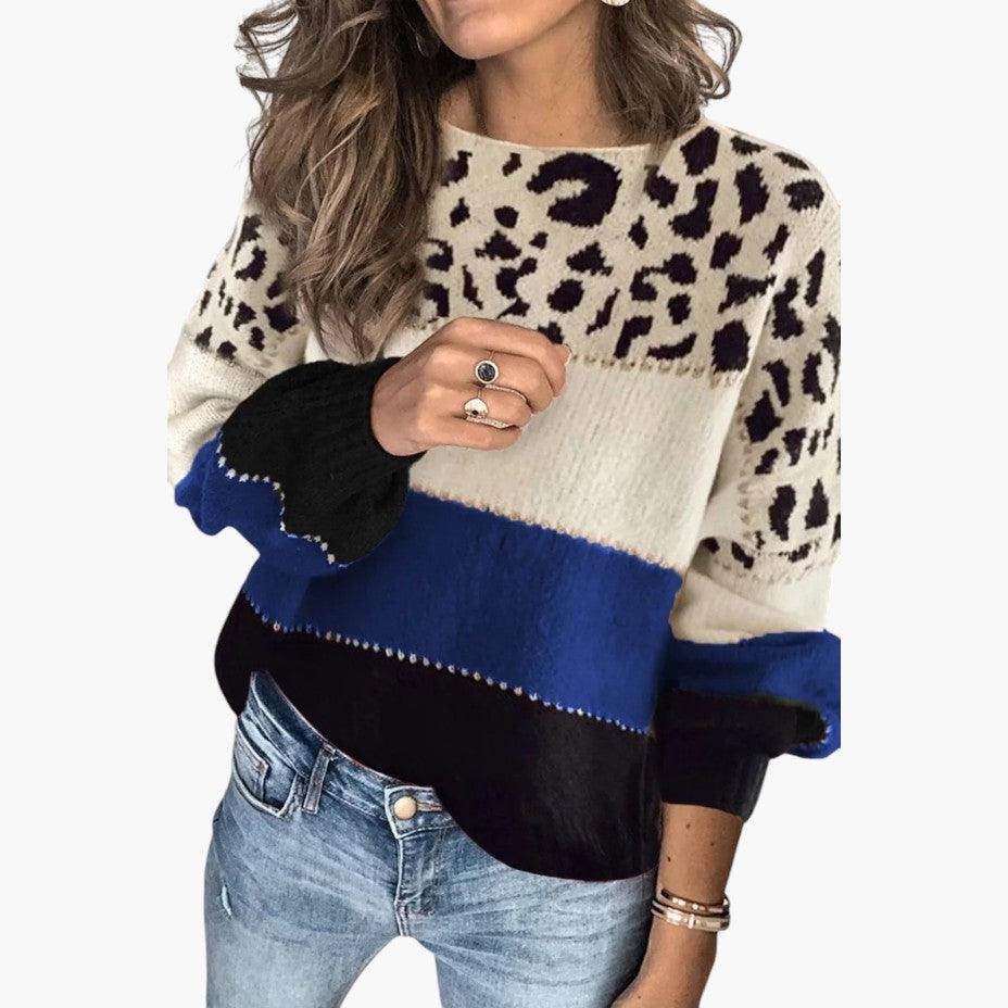 Leopard Knit Jumper - Bold Statement Animal Print for Women