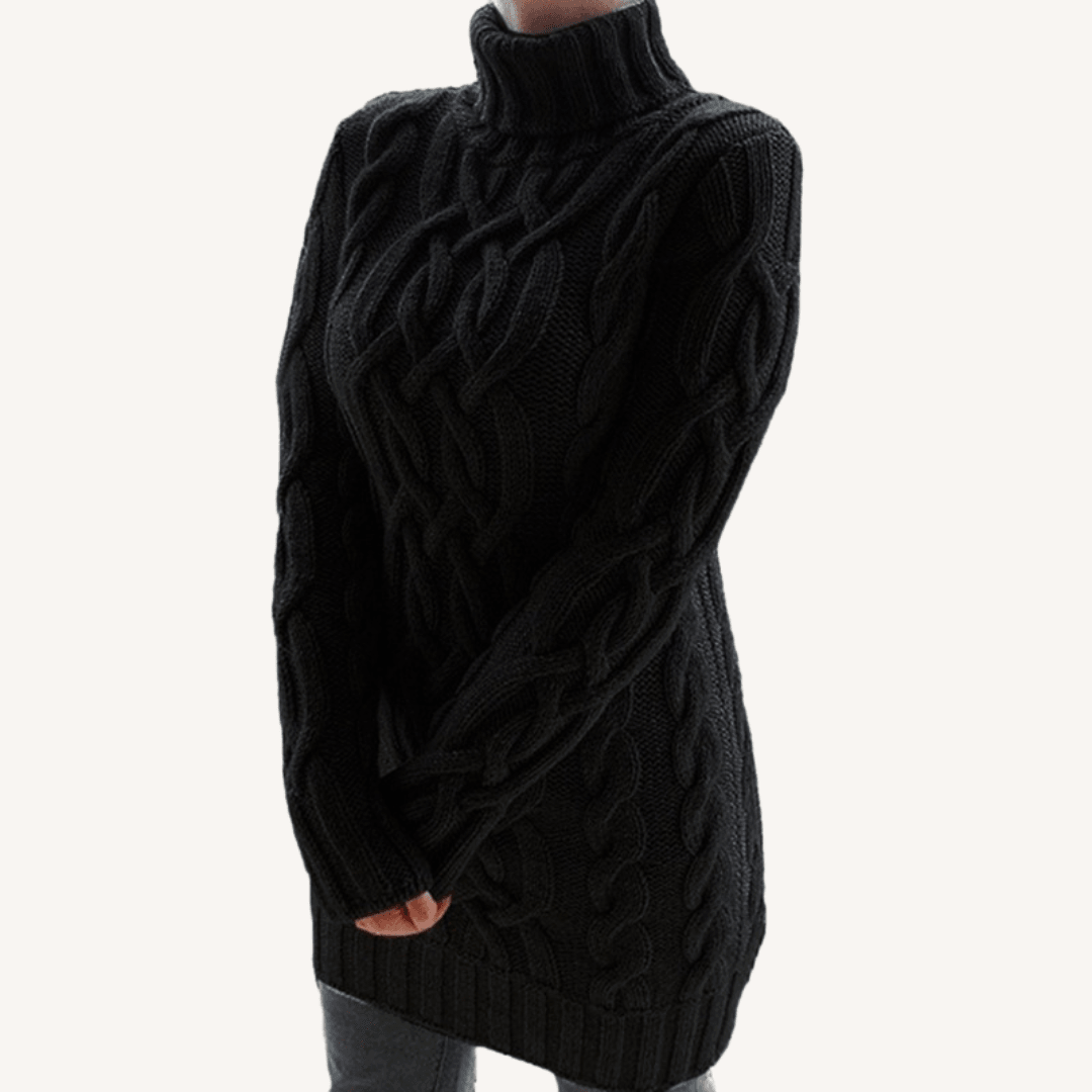 Chunky Knit Turtleneck Sweater – Oversized Winter Comfort