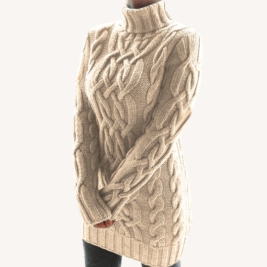 Chunky Knit Turtleneck Sweater – Oversized Winter Comfort