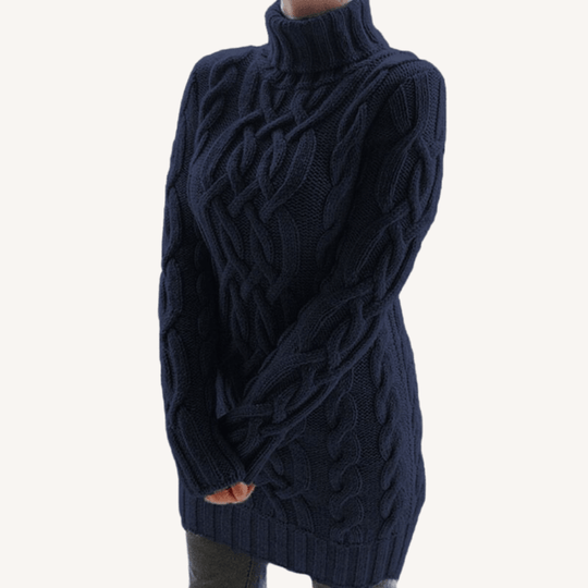 Chunky Knit Turtleneck Sweater – Oversized Winter Comfort
