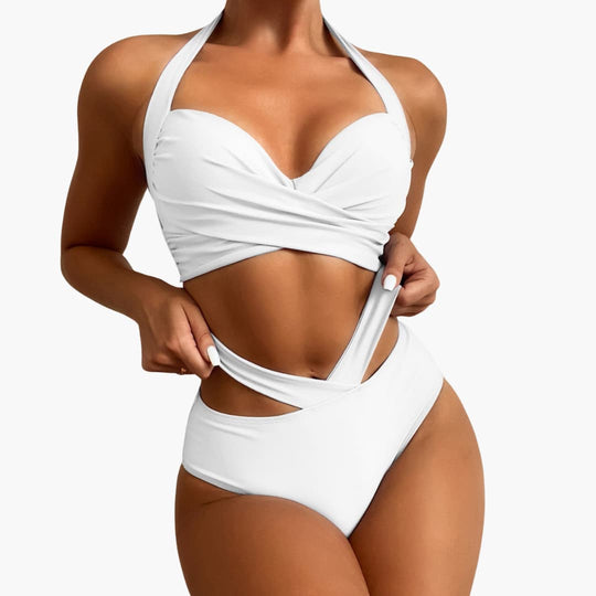 High-waisted bikini set - for women with tummy control