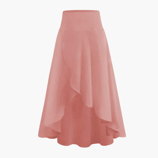 High-Waisted Midi Skirt – Women's Summer Cotton Comfort