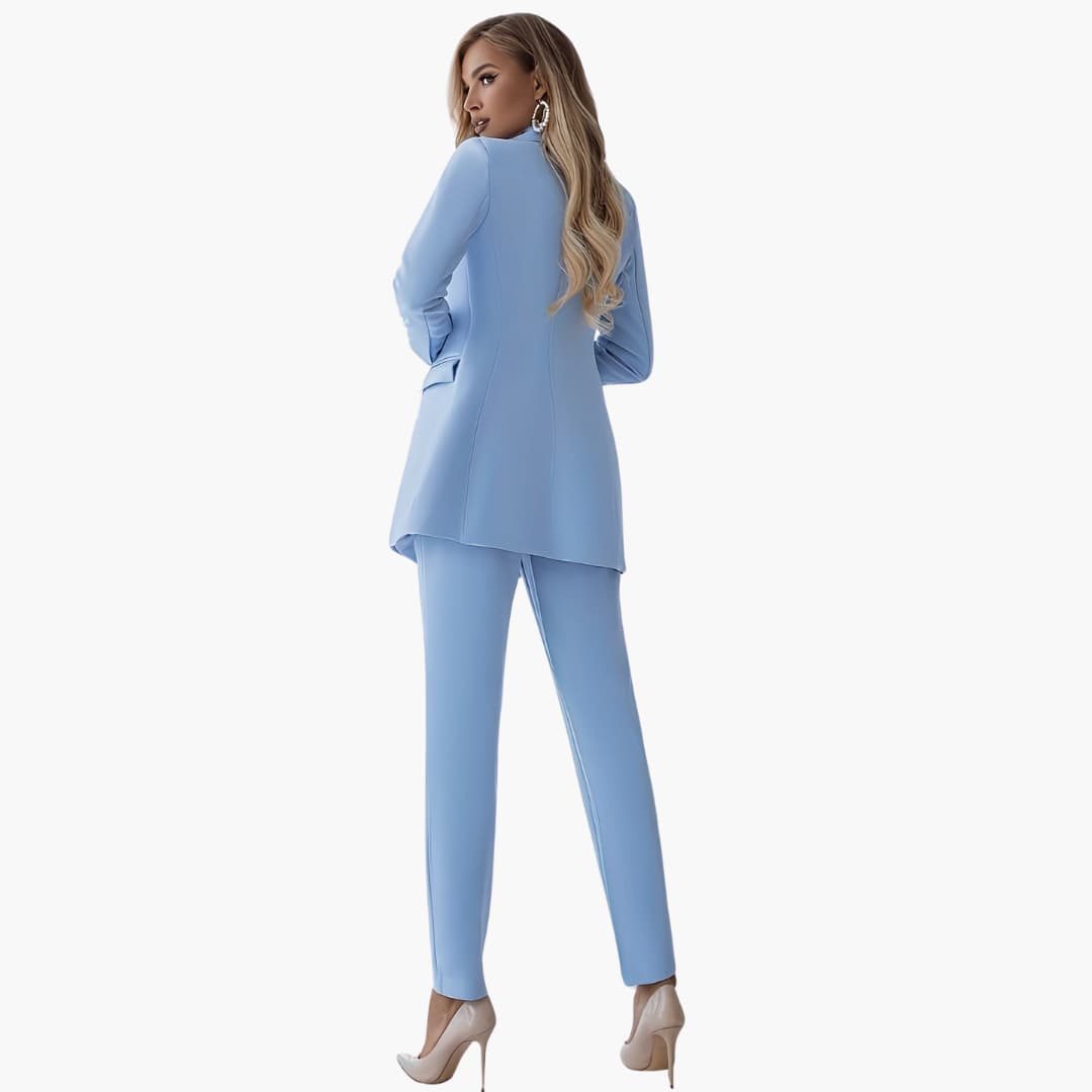Tailored Blazer & Tapered Pants for Women - Double Breasted
