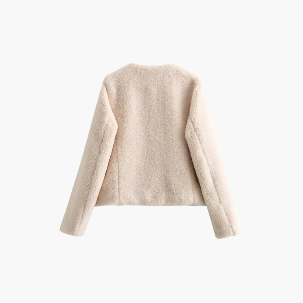 Faux Shearling Teddy Coat – Women's Toggle Winter Jacket