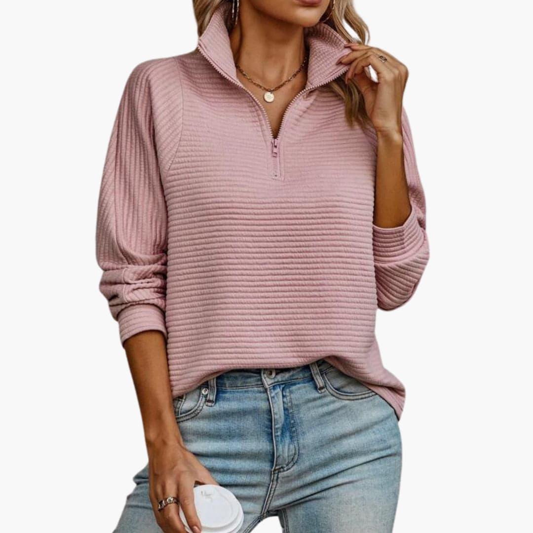 Casual Zipper Sweater for Women - Chic, Cozy & Versatile