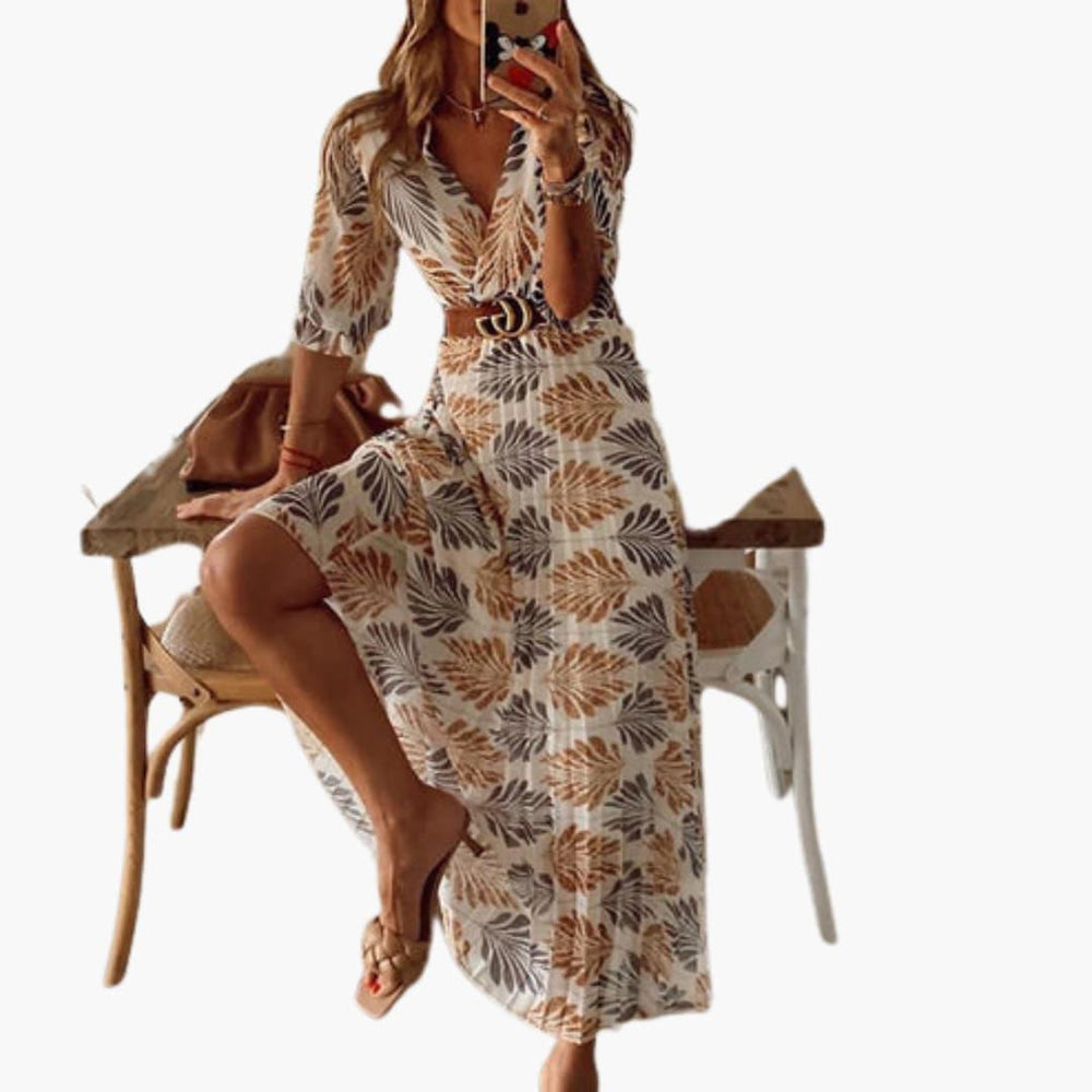 Flowy Maxi Dress - Elegant Lightweight Summer Fit for Women