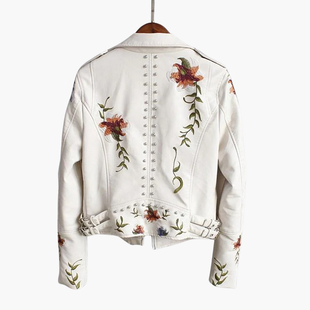 Elegant Summer Jacket - for Women with Floral Embroidery
