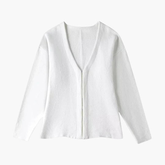 Fitted Knit Cardigan for Women - Lightweight Slim Fit Style