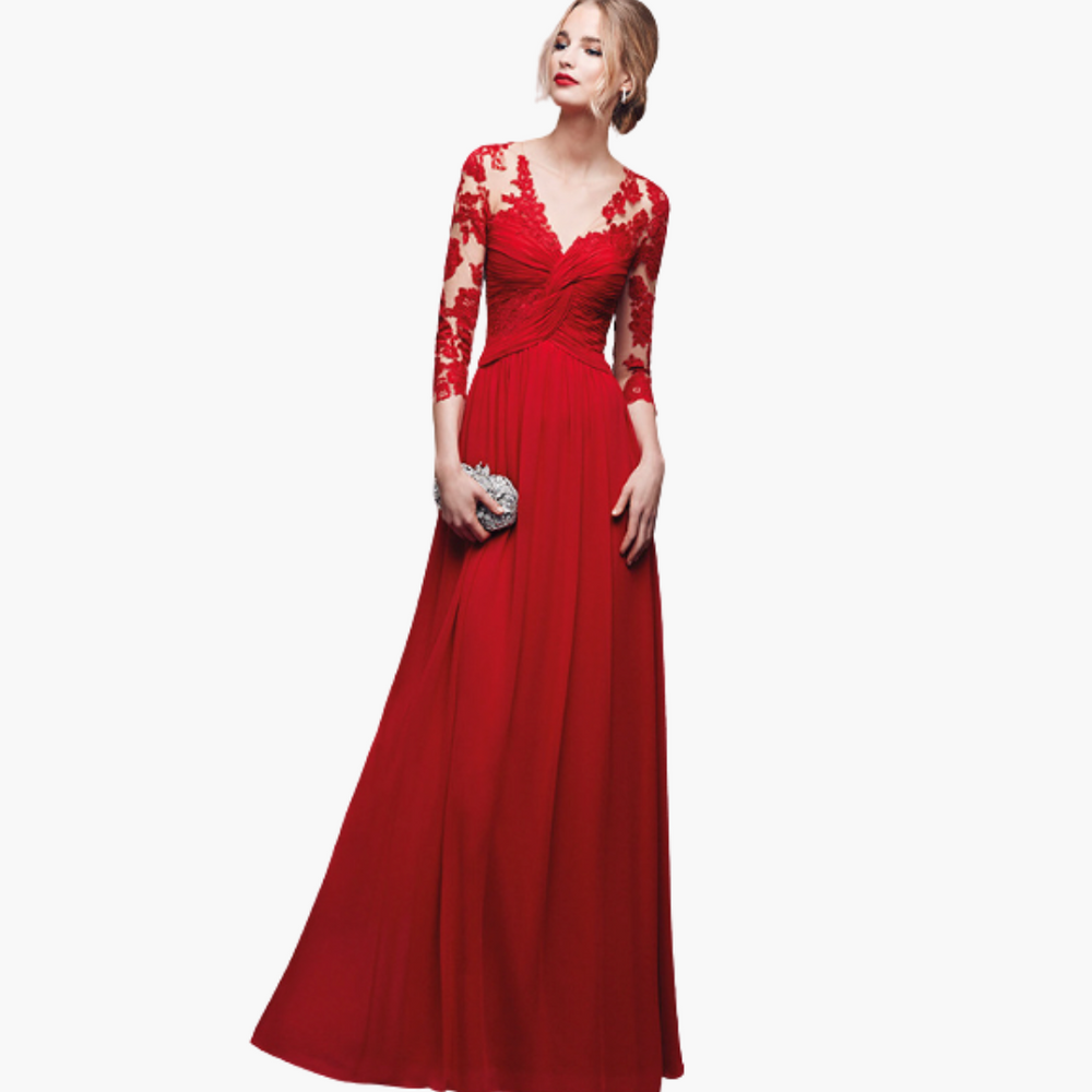 Elegant Maxi Dress - Women's Formal Wedding Guest Attire