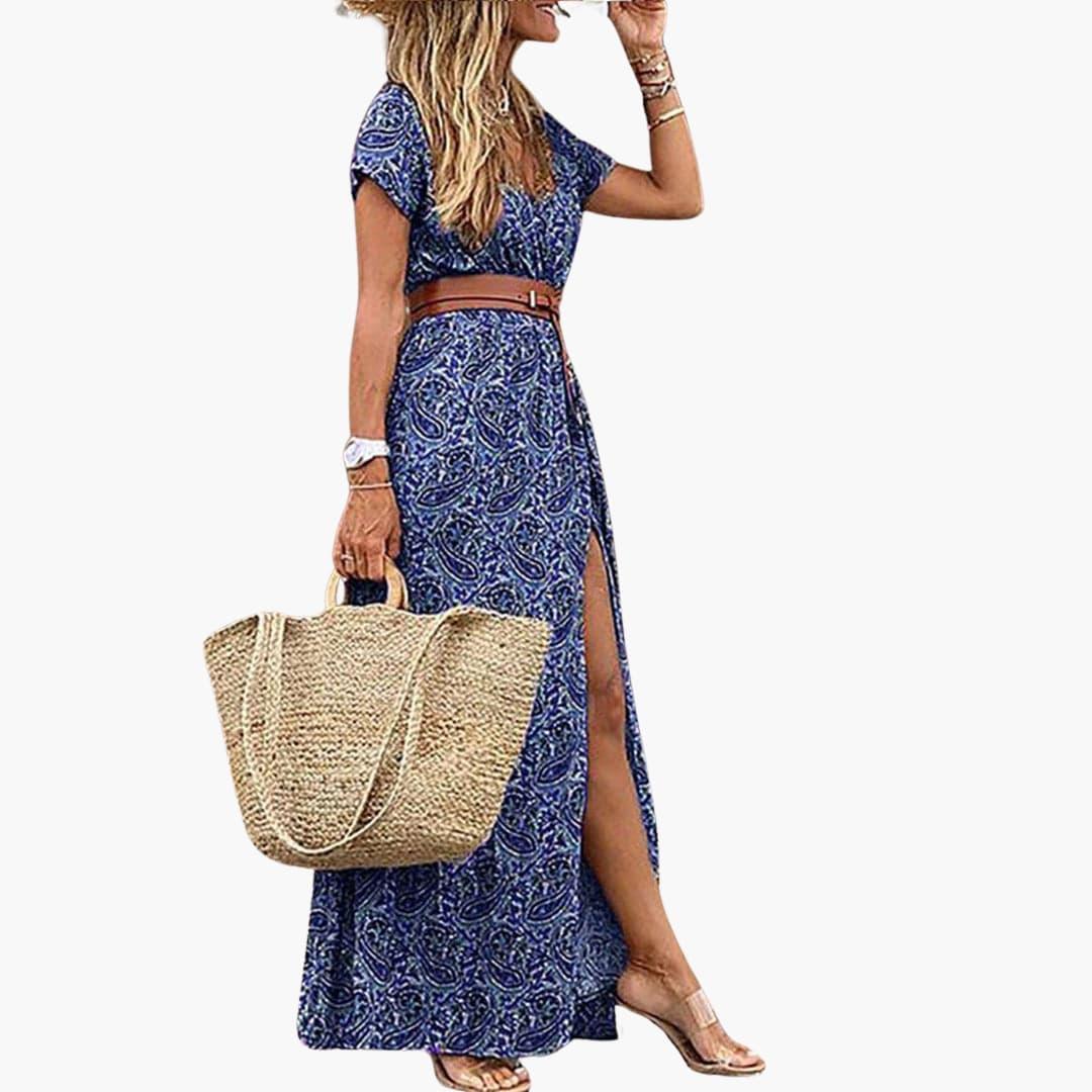 Boho Maxi Dress - Elegant Flowy Tiered Style for Women - IsabellaMae