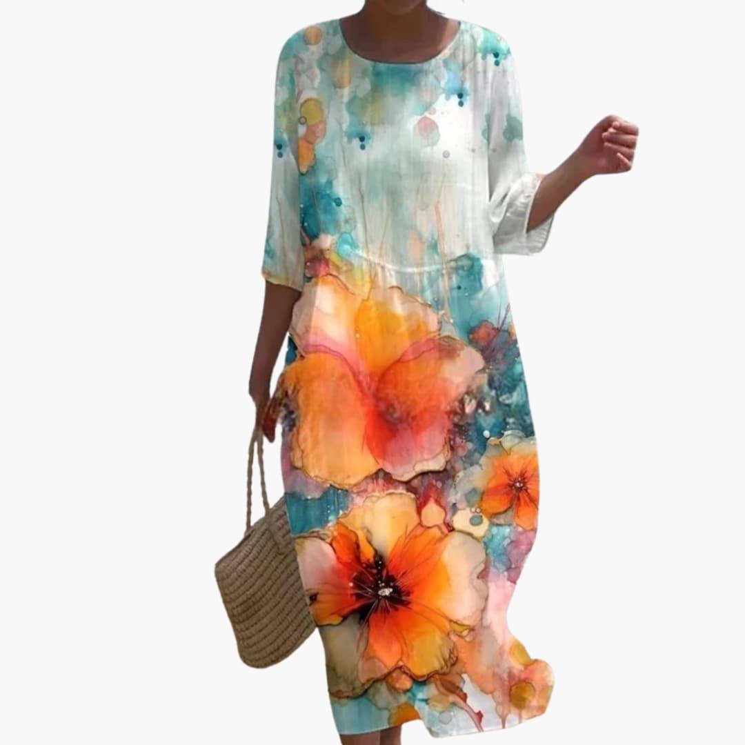 Lightweight Printed Summer Dress - Casual Fit for Women