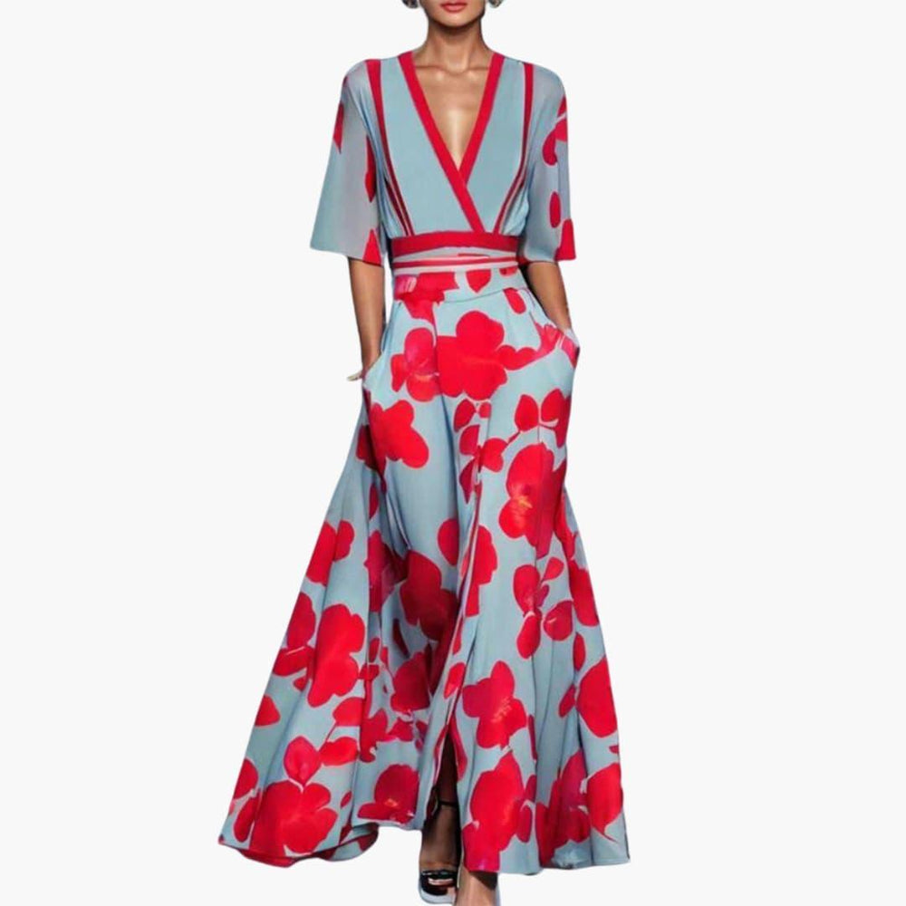 Elegant Long Sleeve Midi Dress - Formal Wear for Women