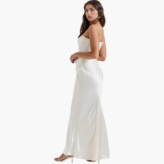 Elegant V-Neck Maxi Dress - Sleeveless Formal for Women