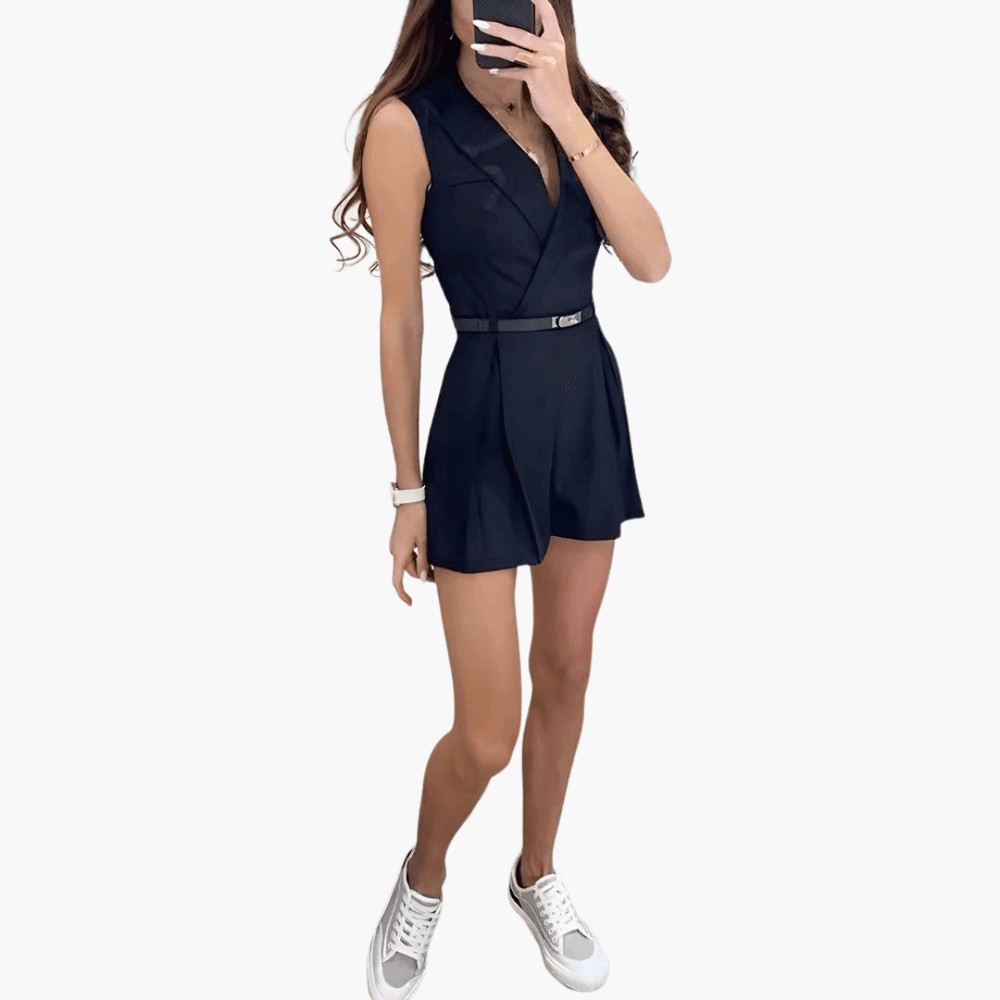 Elegant Short Sleeve Jumpsuit – Women's All-Day Comfort