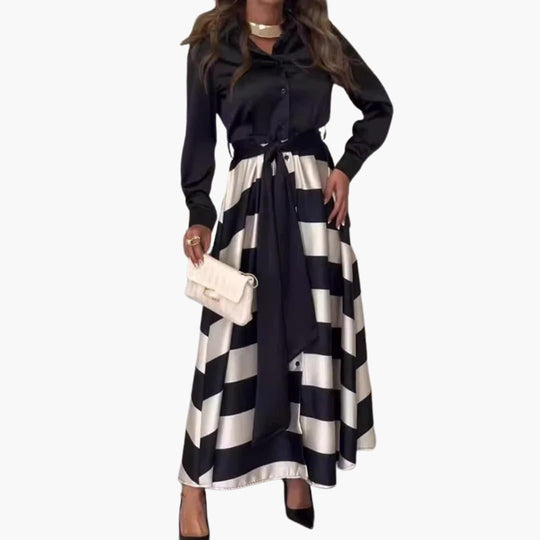 Elegant Satin Maxi Dress - Formal Evening Gown for Women