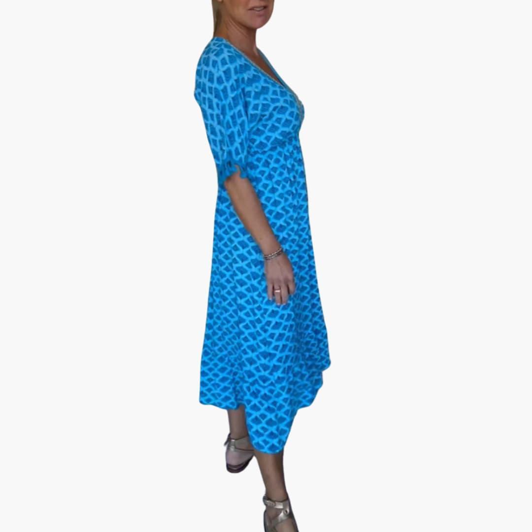 Floral Print Casual Midi Dress - Lightweight for Women