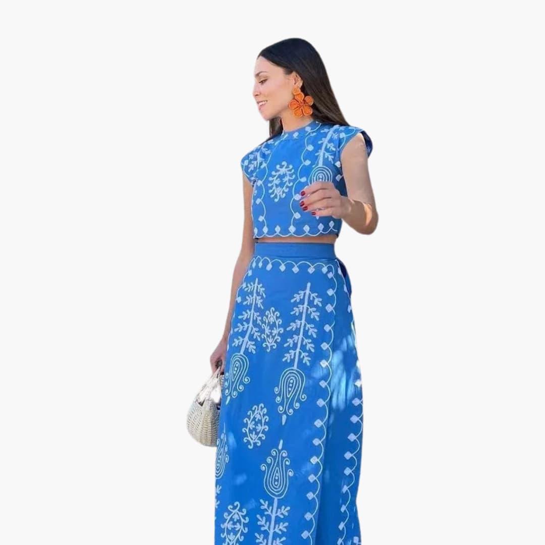 Boho Floral Midi Dress - Lightweight Summer Dress for Women - IsabellaMae