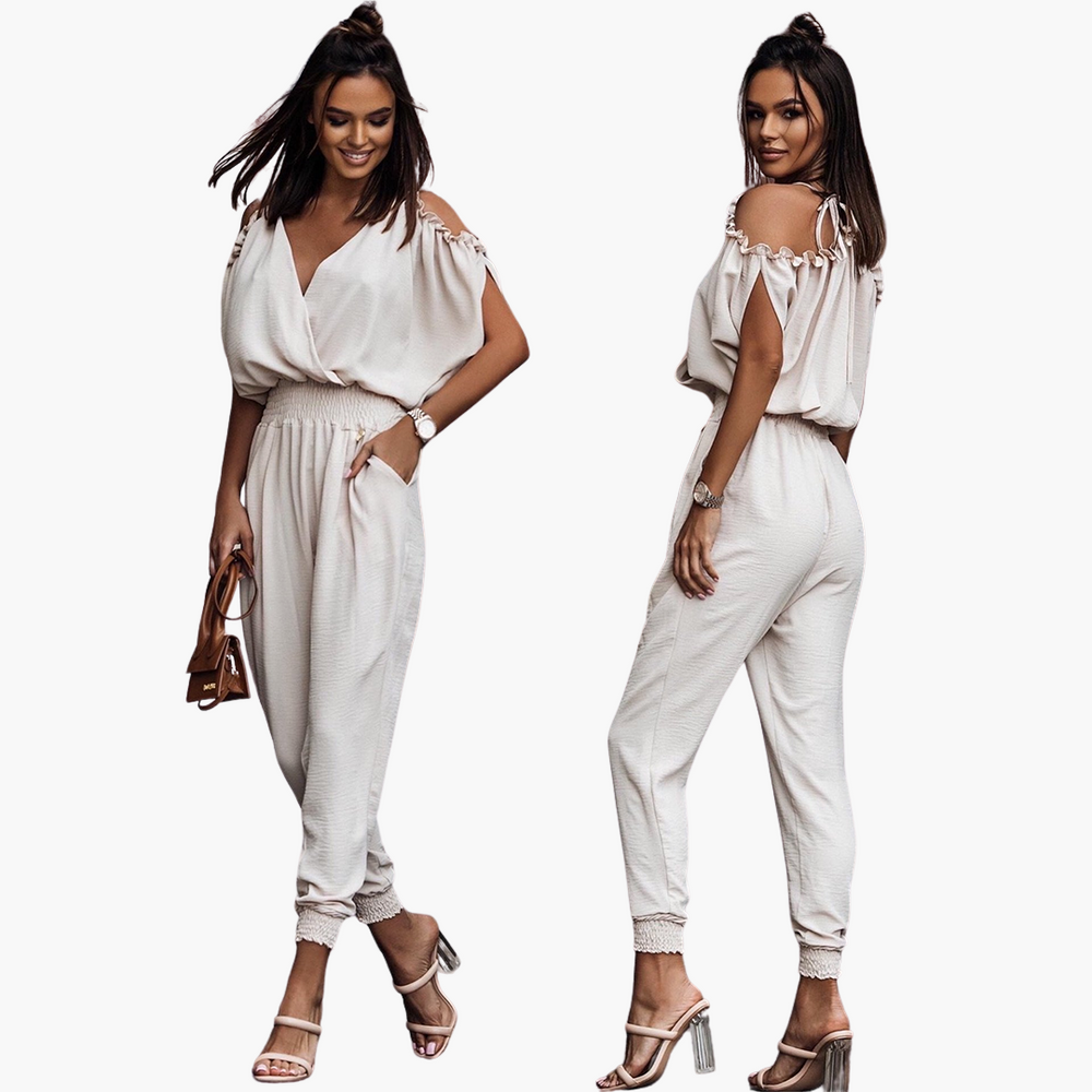 Wide-Leg Jumpsuit - For Women’s Summer Casual Comfort