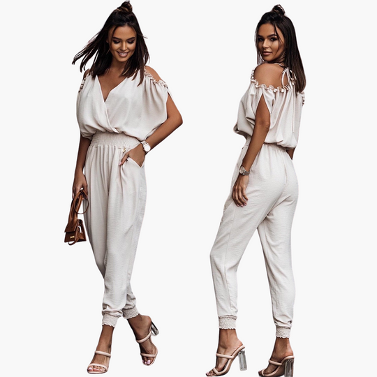 Wide-Leg Jumpsuit - For Women’s Summer Casual Comfort