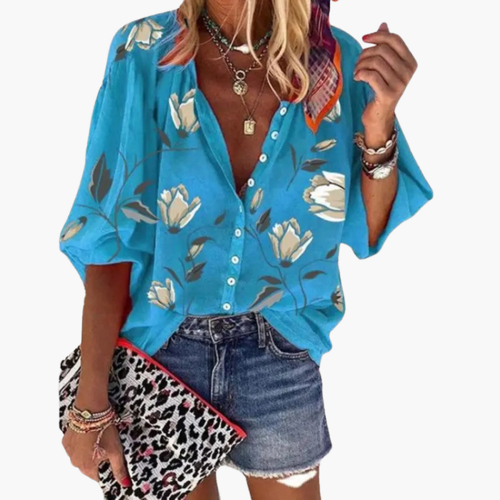Floral Summer Blouse - for Women with Lightweight Design