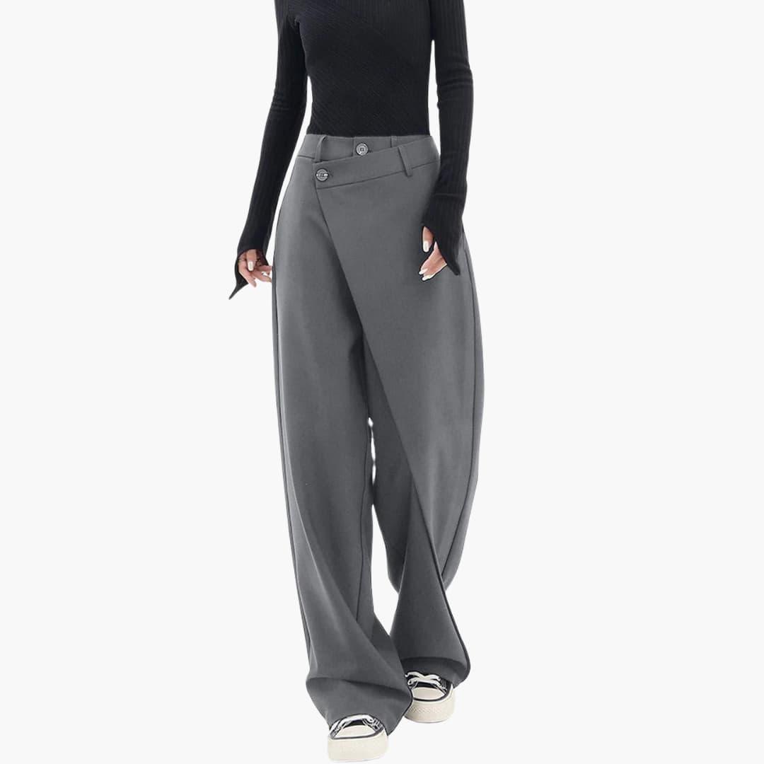 Ladies slim fit trousers for women - structured waist style
