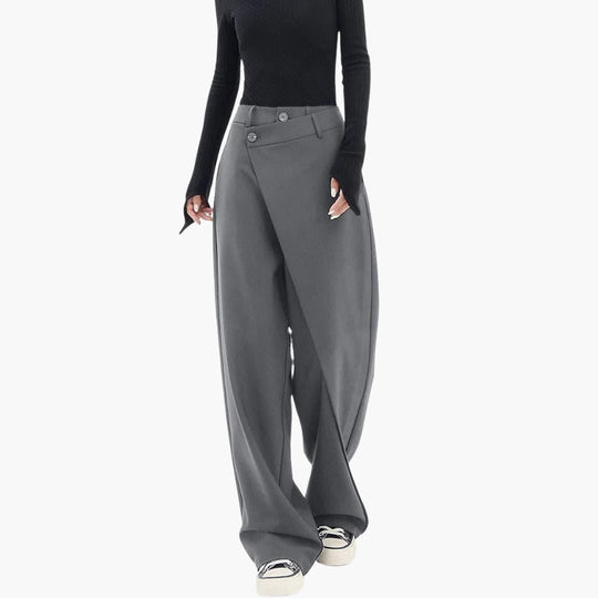 Ladies slim fit trousers for women - structured waist style