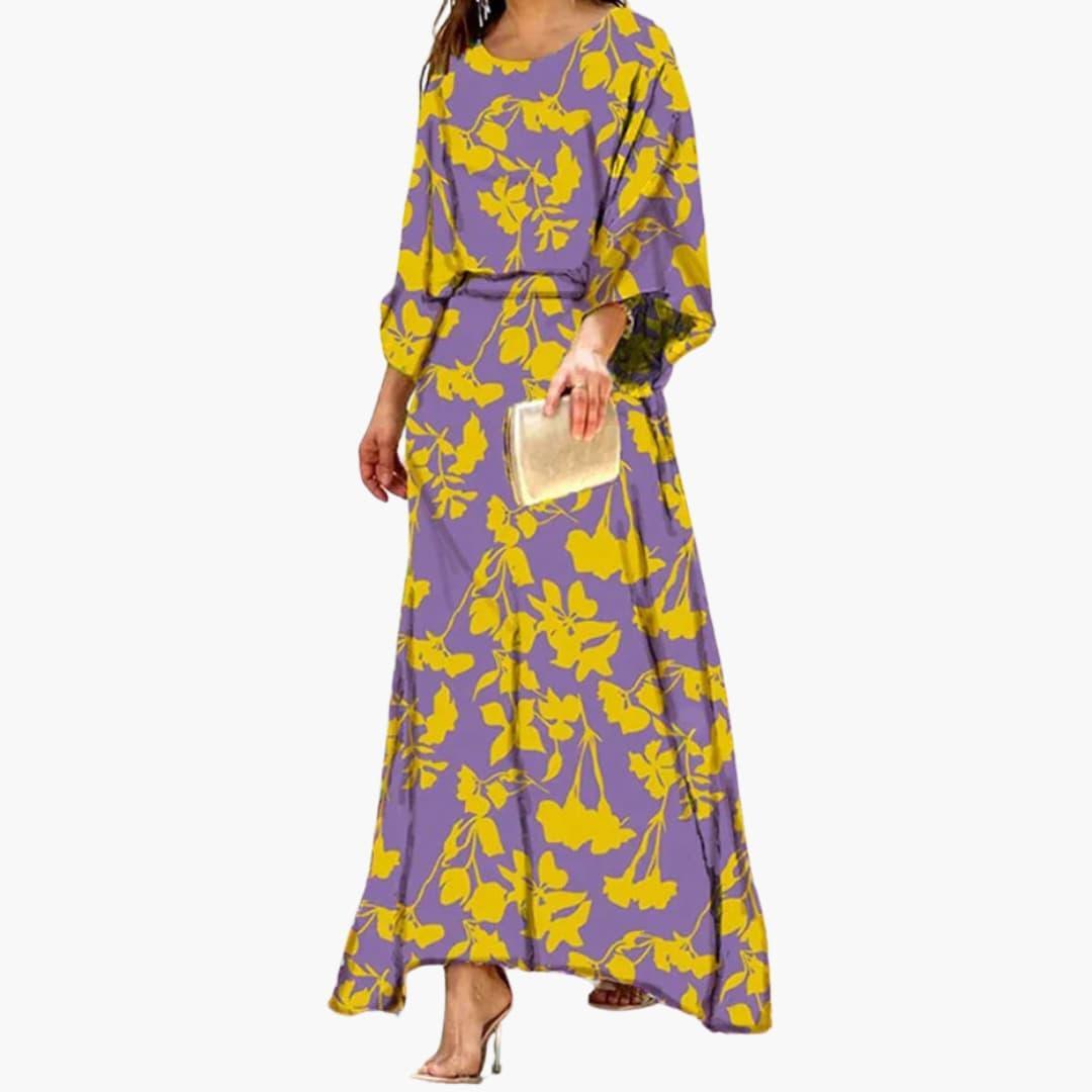 Off Shoulder Smocked Maxi Dress - Flowing Style for Women
